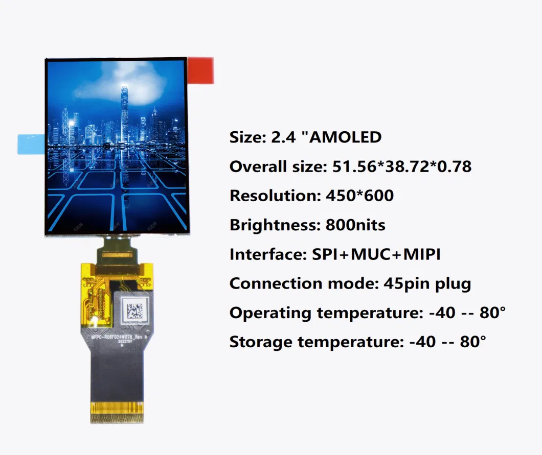 High Brightness 2.4&quot; Amoled Display From Manufacturer